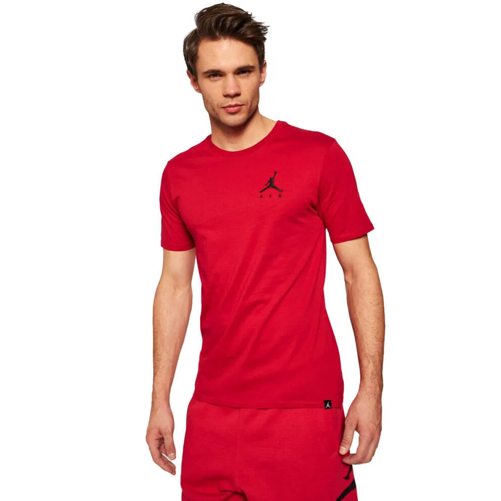 Мужская хлопковая футболка Jordan Mj Jumpman Air Embroidered Tee, Rot