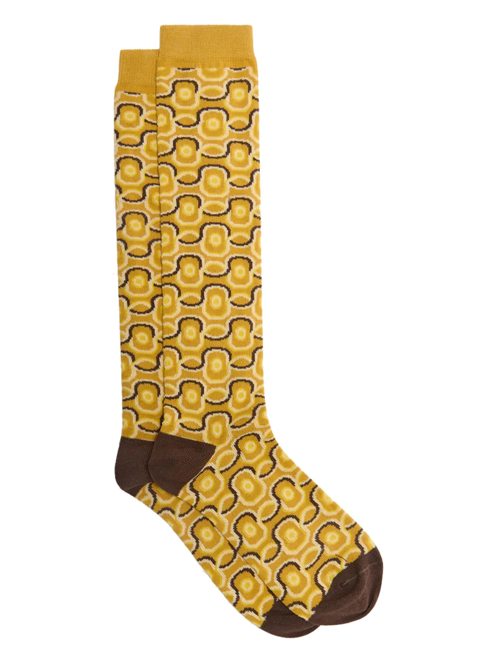 

Носки с геометричным узором Maliparmi, желтый