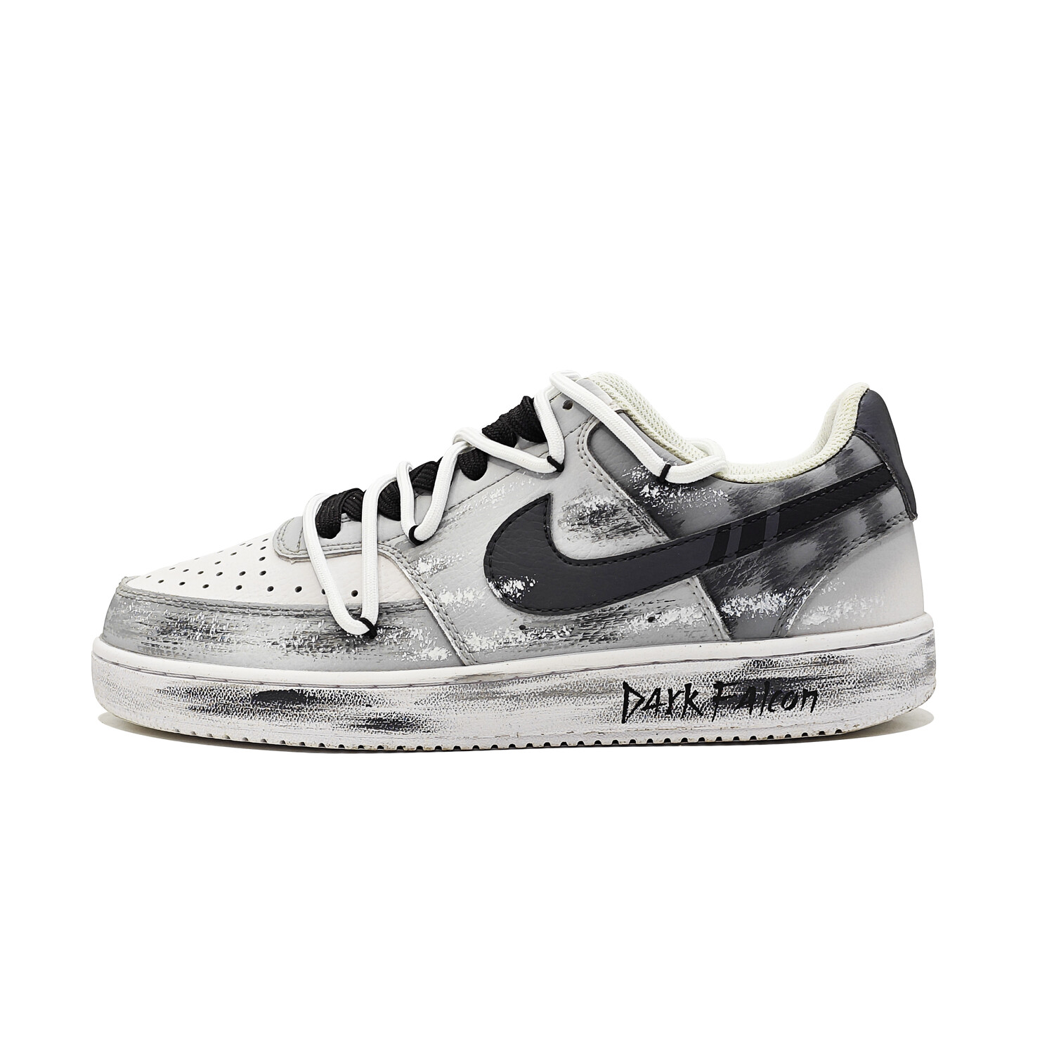 

Кроссовки Nike Court Vision 1 Skateboarding Shoes Women's Low-top Gray, темно-серый