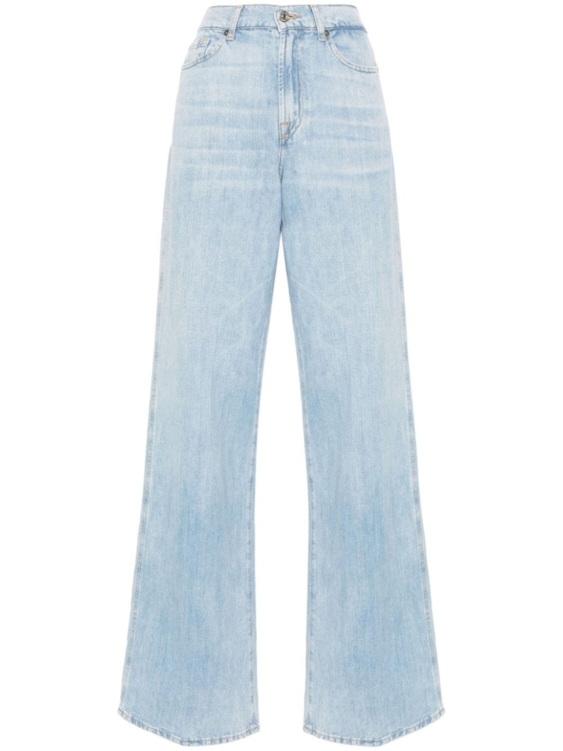 

7 For All Mankind широкие джинсы Lotta с завышенной талией, синий