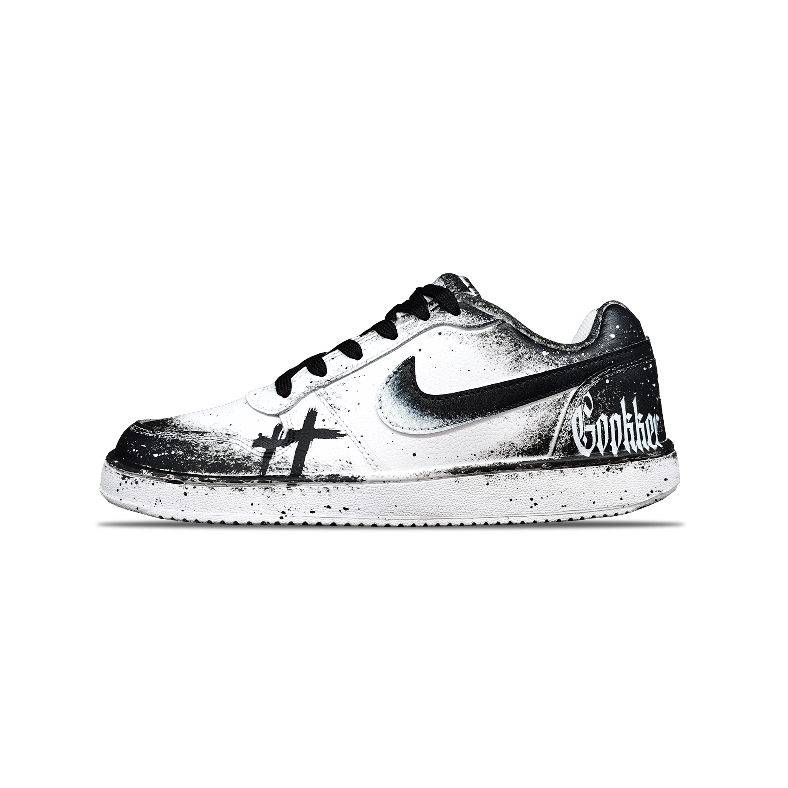 

Nike Кроссовки для скейтбординга EBERNON Tall Rabbit Coexistence с тонкой подошвой, противоскользящие, износостойкие, низкие, мужские, черно-белые