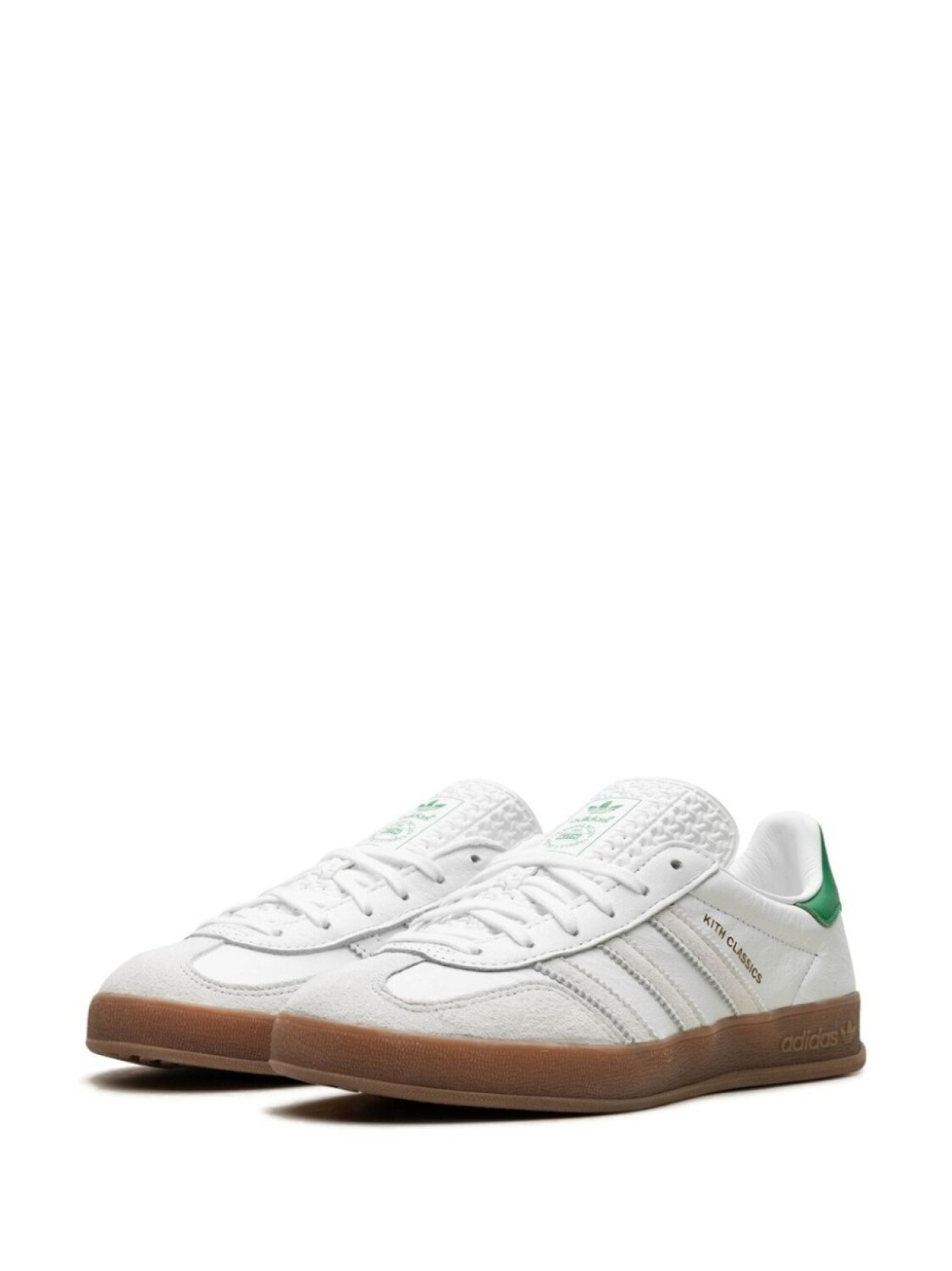 Кроссовки Gazelle Indoor Kith- White / Green Adidas, белый — фото 2