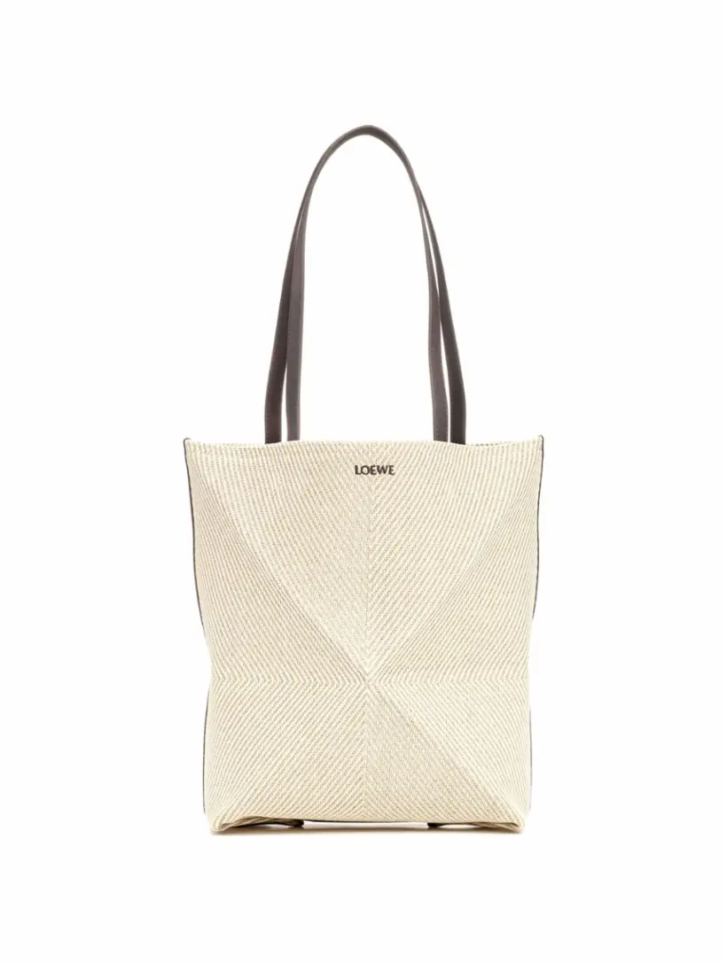 

Сумка-тоут Puzzle Fold Medium Loewe, бежевый