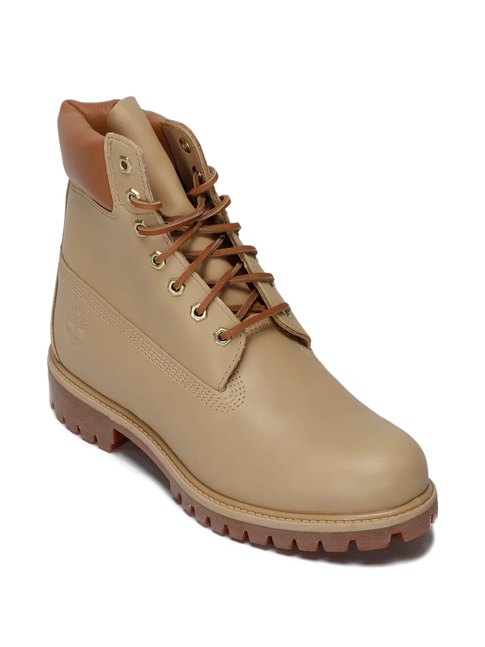 Премиальные кожаные ботинки высотой 6 дюймов на шнуровке Timberland, бежевый — фото 2