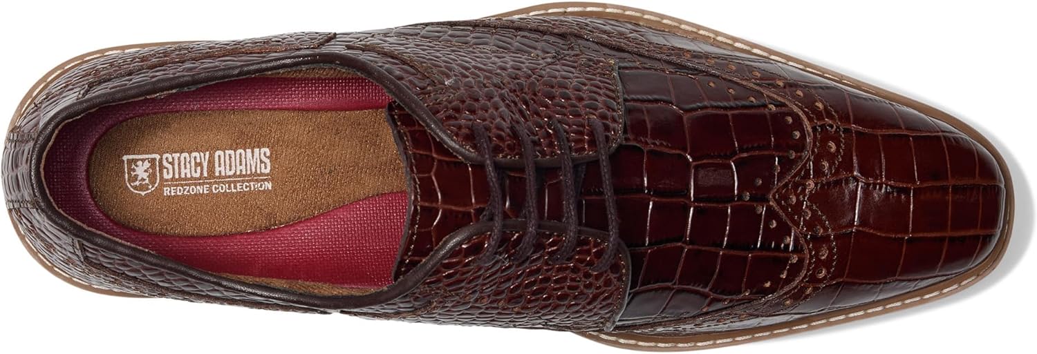Мужские оксфорды Stacy Adams Alario Wingtip, Cognac — фото 2