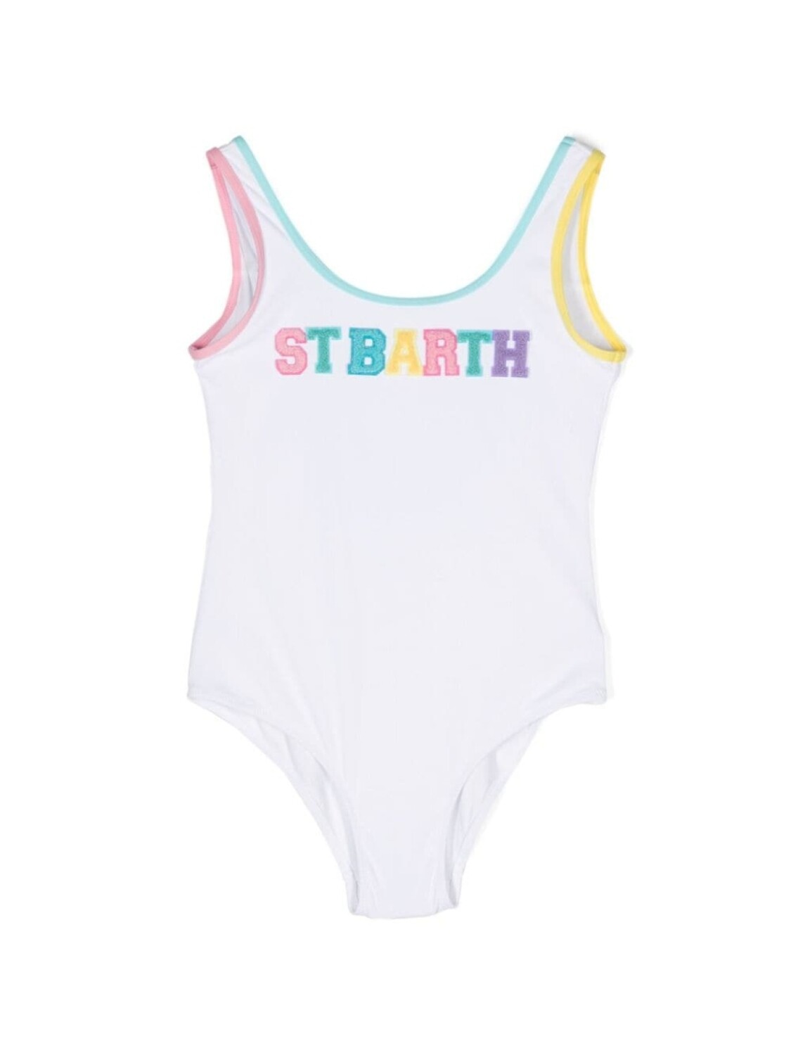 

MC2 Saint Barth Kids купальник Cara с логотипом, белый