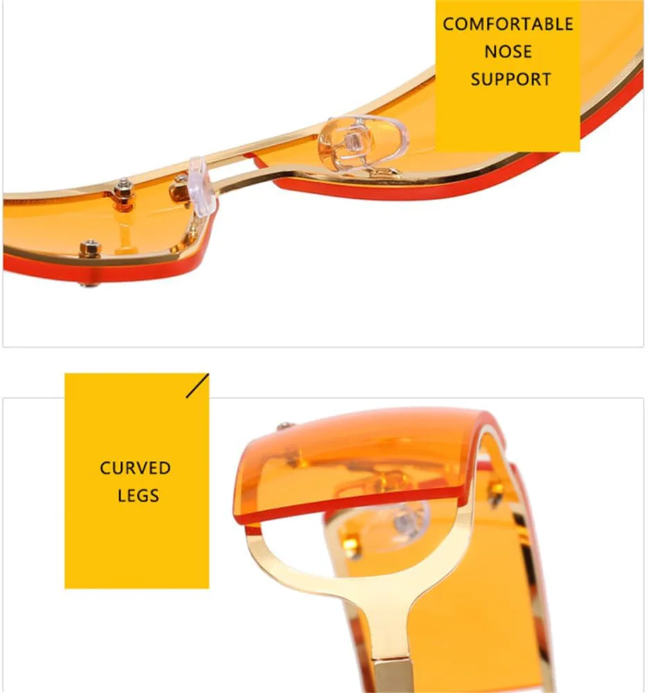 

Женские солнцезащитные очки в винтажном стиле с прямоугольными линзами, женские солнцезащитные очки, мужские солнцезащитные очки в стиле ретро VFDHN, Orange