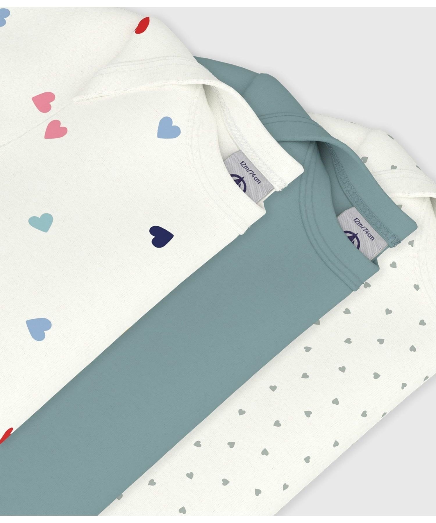 Боди с короткими рукавами (комплект из 3 предметов) PETIT BATEAU, Multicolor 1 — фото 3