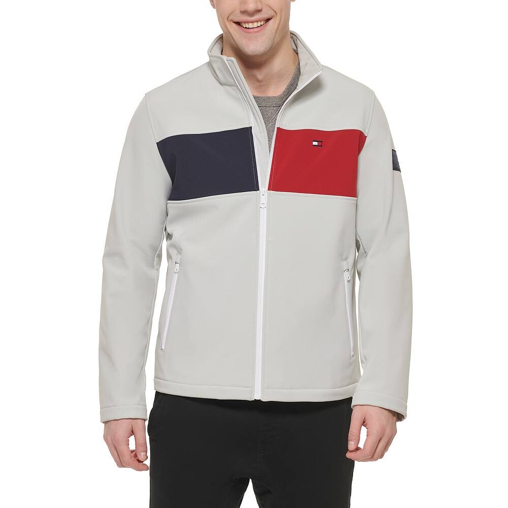 

Мужская куртка Tommy Hilfiger Softshell Colorblock, цвет Ice