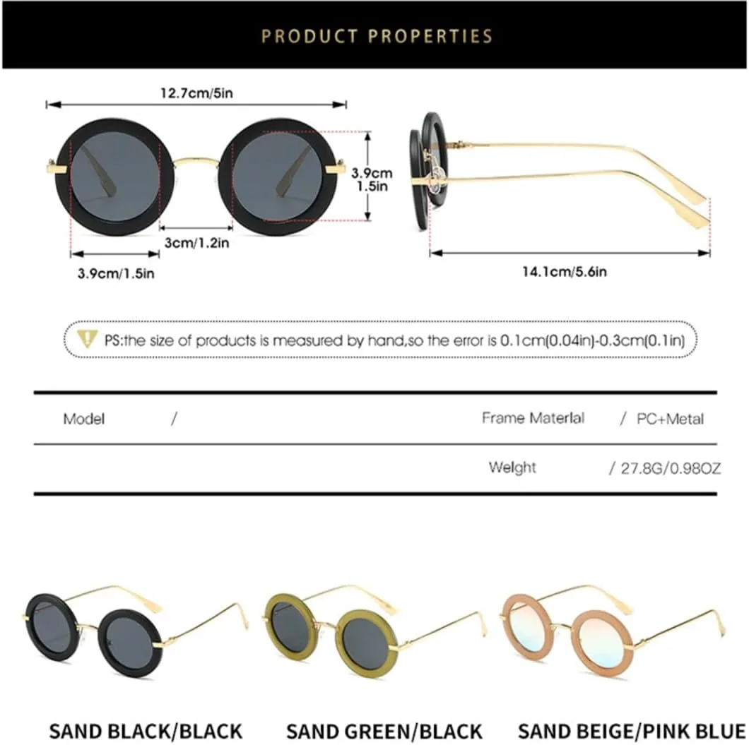 

Ретро круглые солнцезащитные очки для женщин, популярный стиль, модный дизайн, подчеркивающий индивидуальность, для отдыха на природе и отпуска UATXTAU, Beige
