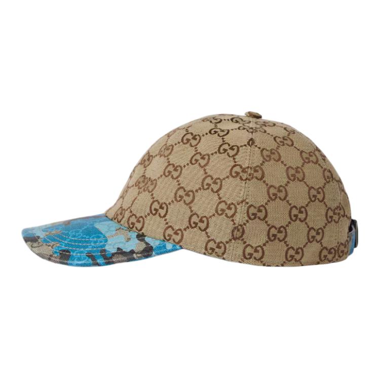 Gg Canvas Baseball Hat GUCCI, бежевый/темно коричневый — фото 4