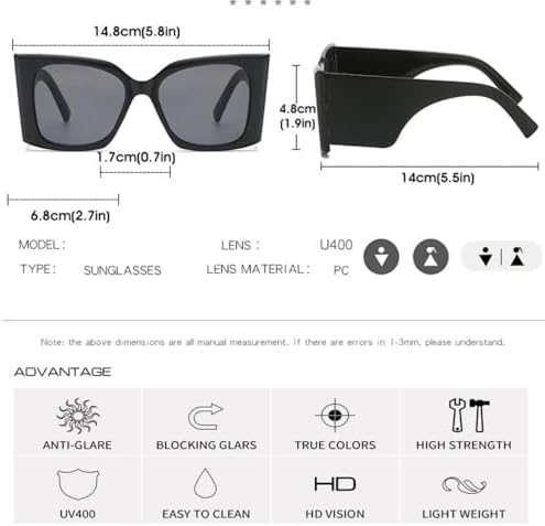 

Солнцезащитные очки большого размера 2027 года для мужчин и женщин, с градиентным цветом, для активного отдыха, женская защита от УФ-излучения UV400 MTZJH, White-black