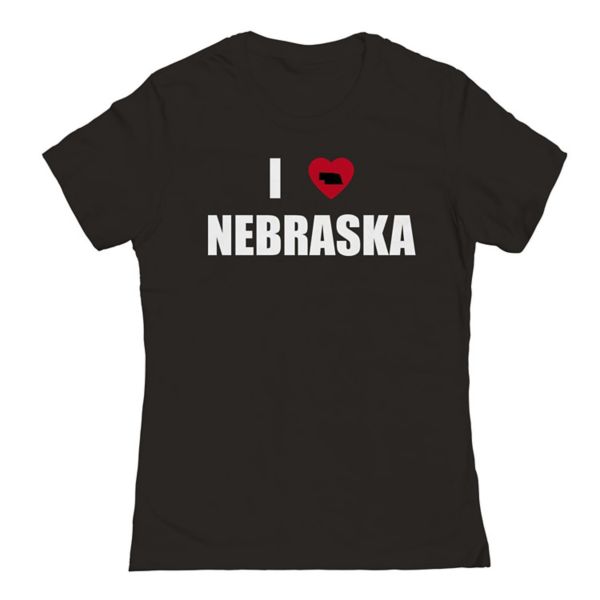 

Футболка Junior'S i Heart Nebraska с рисунком Unbranded, черный
