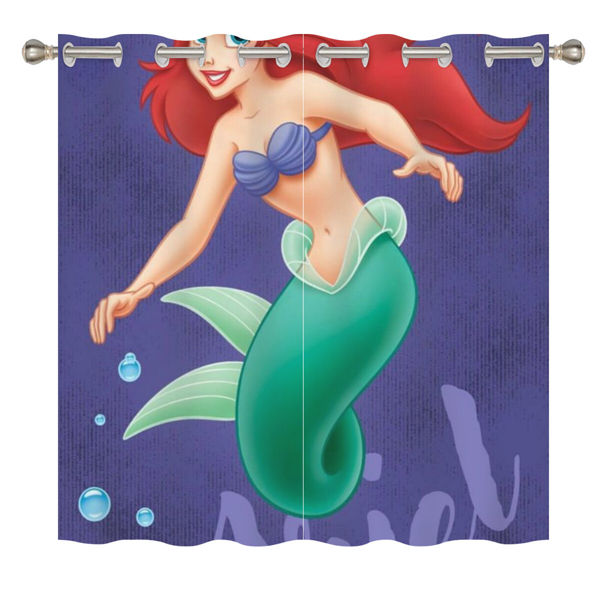 

Шторы с мультяшными принтом Ariel, фиолетовый