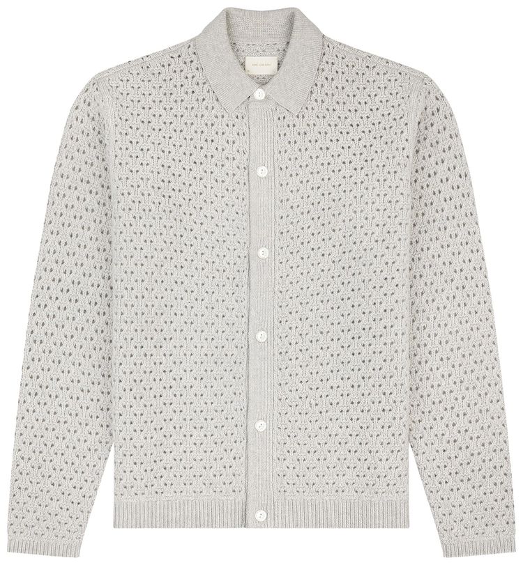 

Вязаный кардиган-поло Aimé Leon Dore «Moonstruck», серый