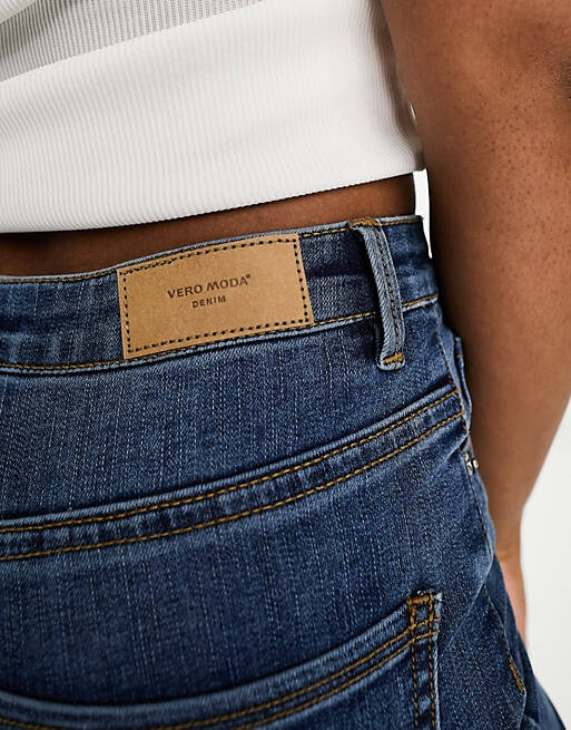 

Синие джинсы скинни с высокой посадкой Vero Moda