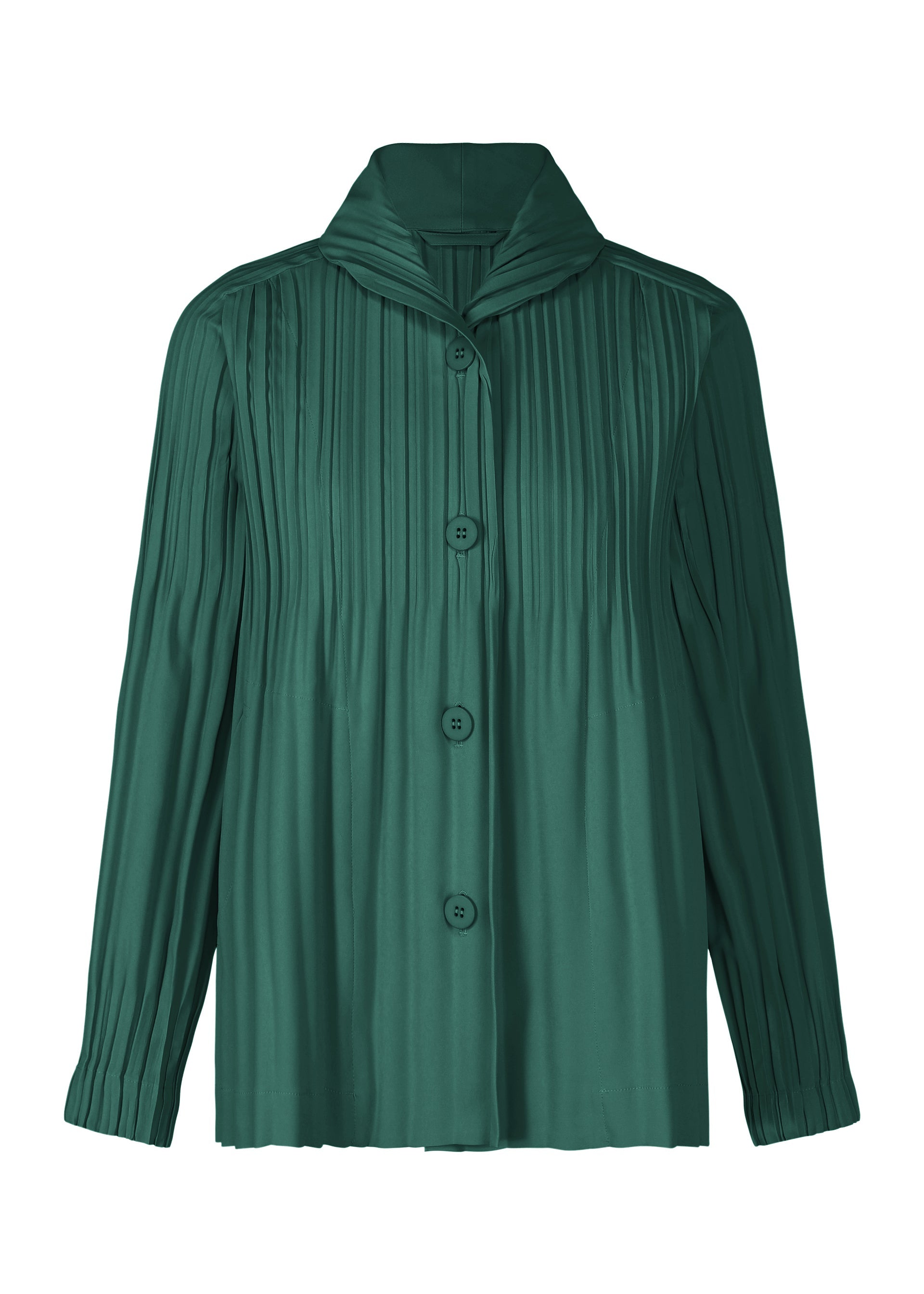 

Пальто smooth coat Pleats Please Issey Miyake, зеленый