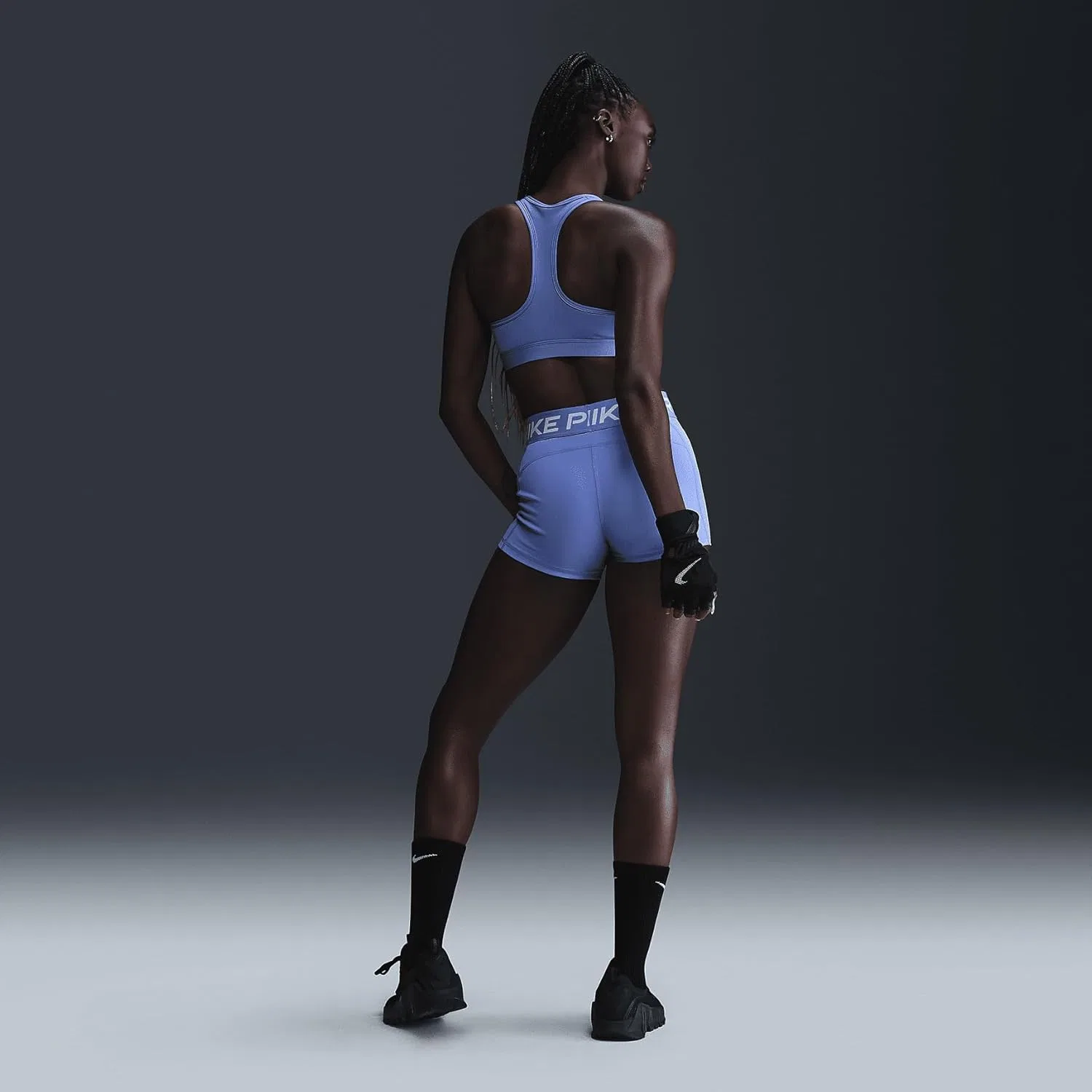 Шорты тренировочные Nike Pro, 3 дюйма, Royal Pulse/White — фото 4