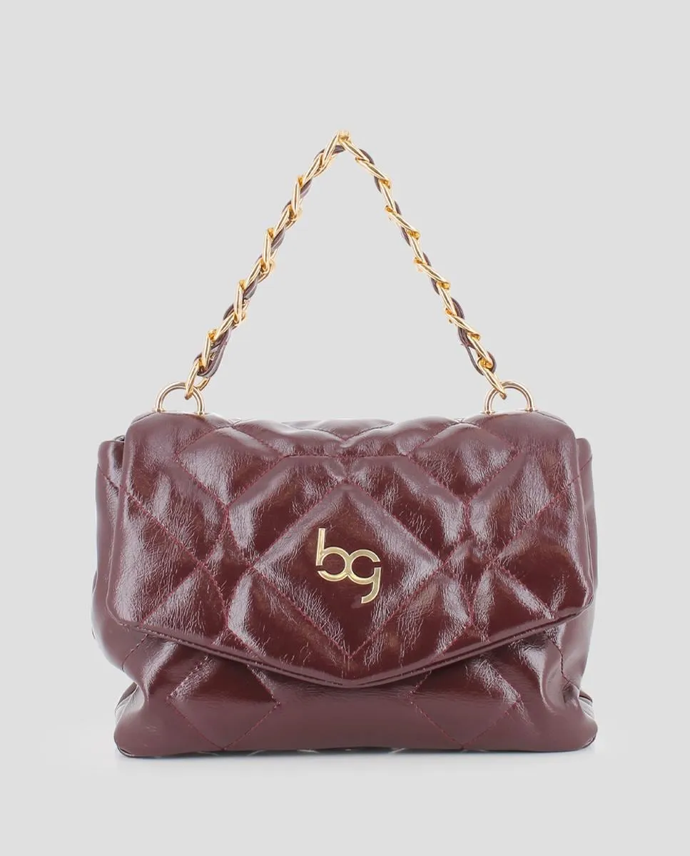 

Женская сумка через плечо с мягкой текстурой и цепочным ремнем Blogger, бордовый