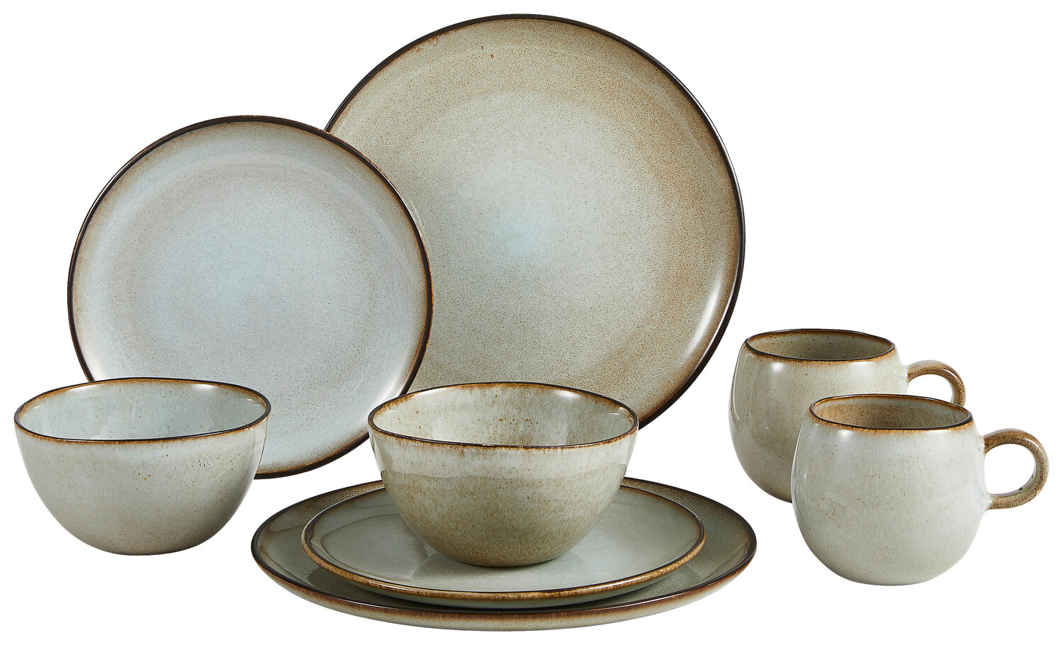 

Комбинированный сервиз 8 шт Creatable, серый