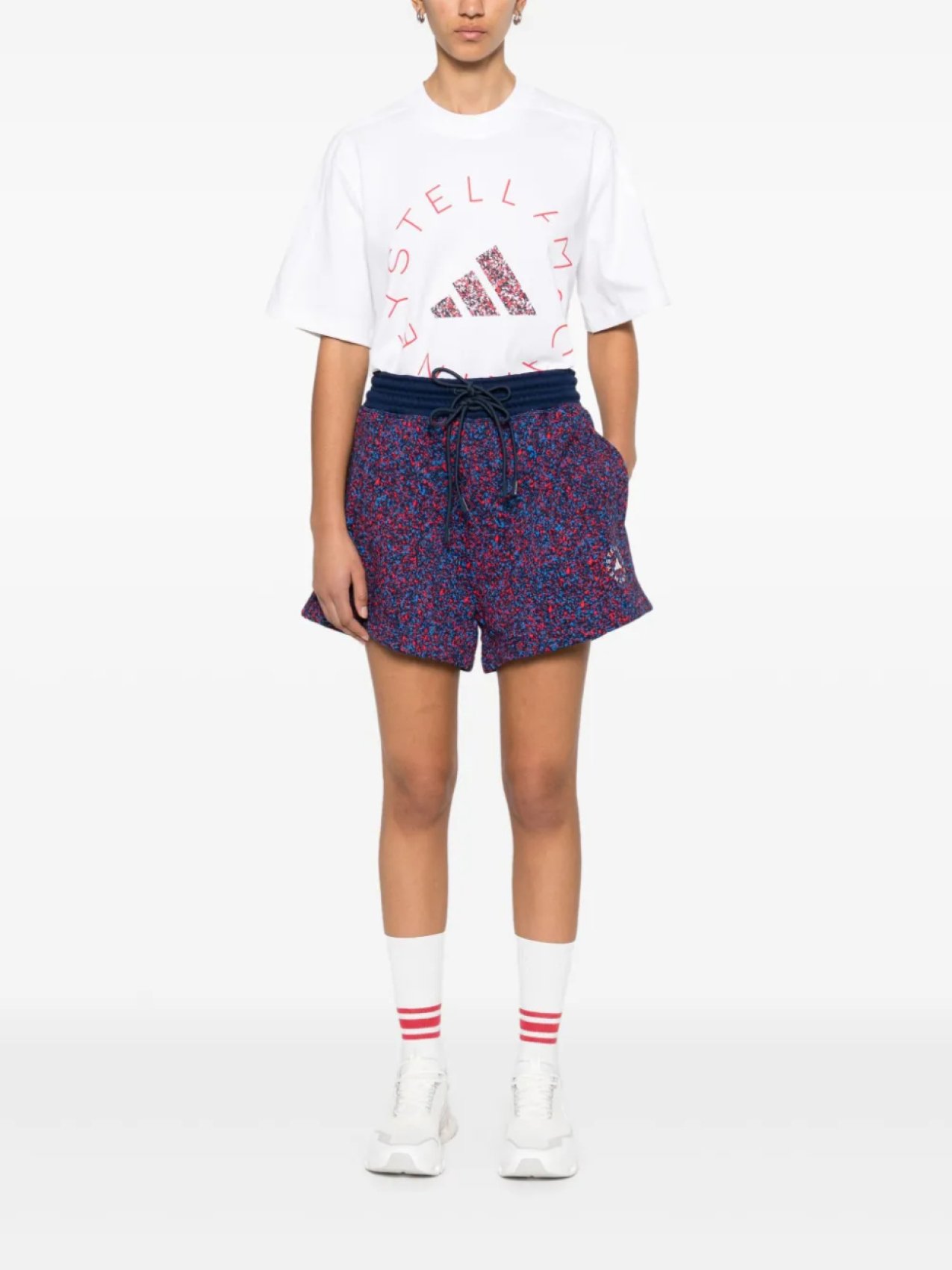 

Adidas by Stella McCartney махровые шорты с принтом, синий