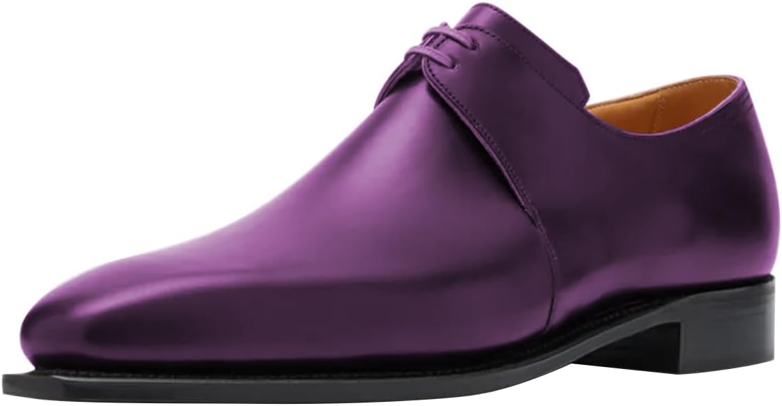 

Мужские классические туфли FSJ с шнуровкой, современные оксфорды, с крыльями и квадратным носком, повседневные деловые туфли, размеры 4-16 US, фиолетовый