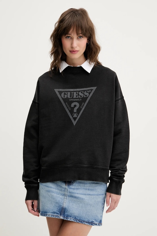 

Хлопковая толстовка Guess Originals, черный