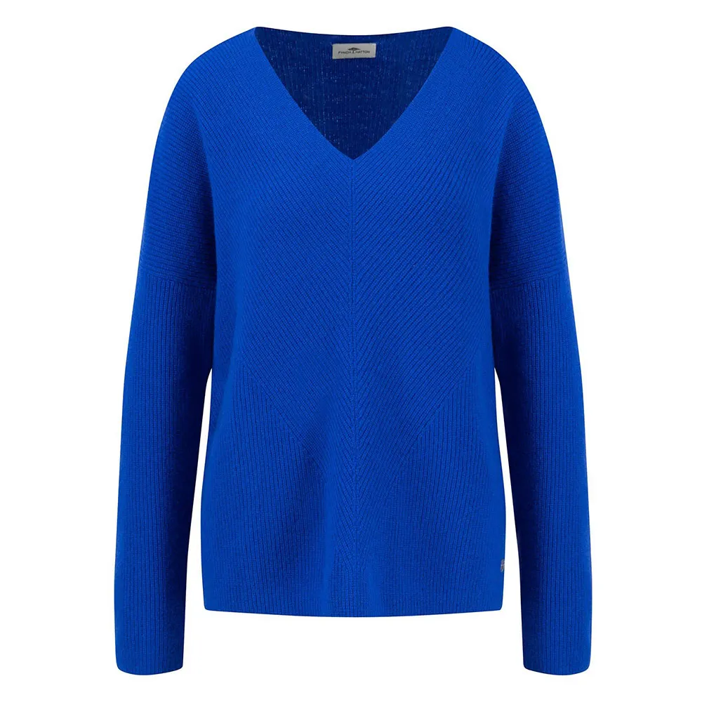 

Свитер Fynch Hatton 24147056 v neck, синий