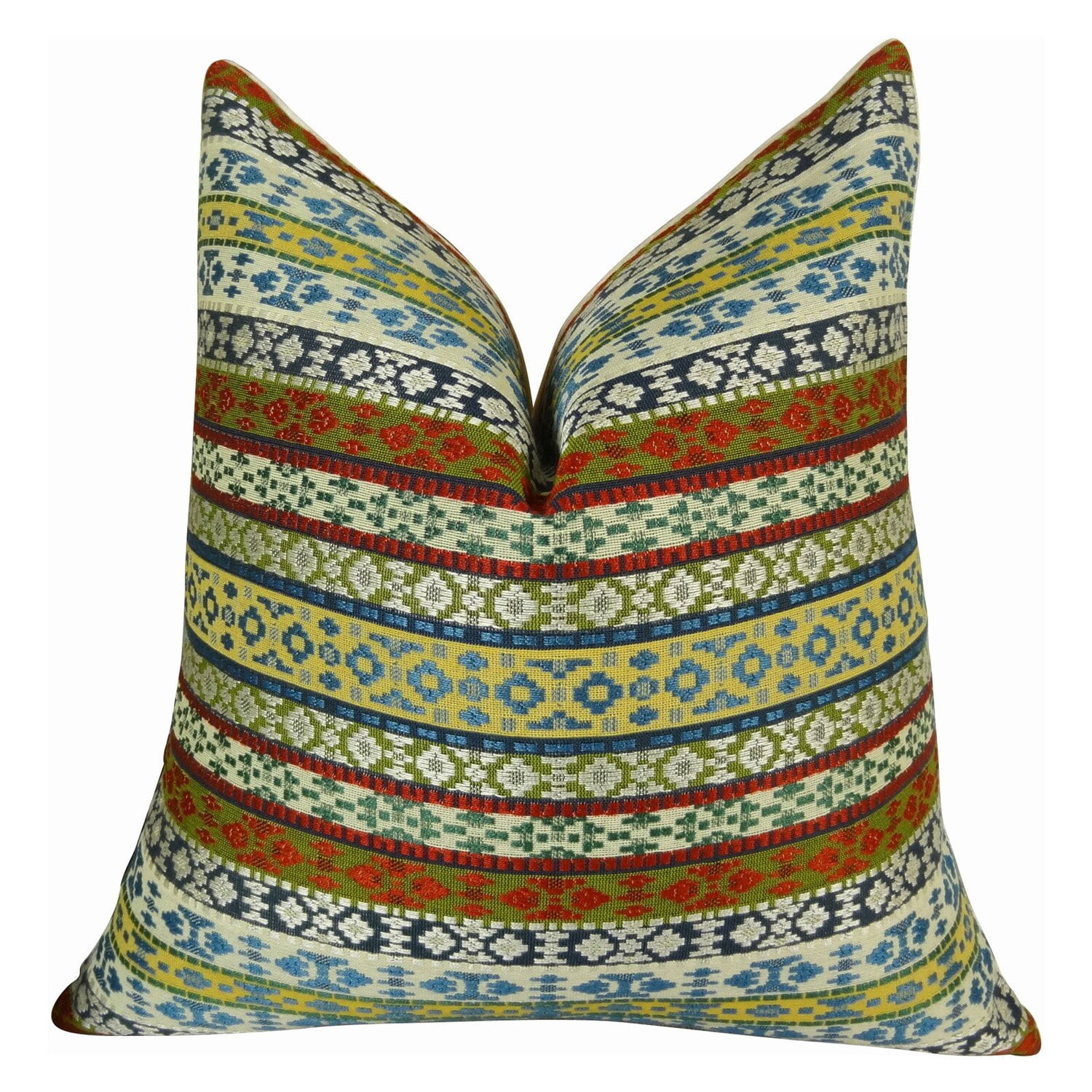 

Декоративная подушка ручной работы в полоску Plutus Brands, красно-сине-белый