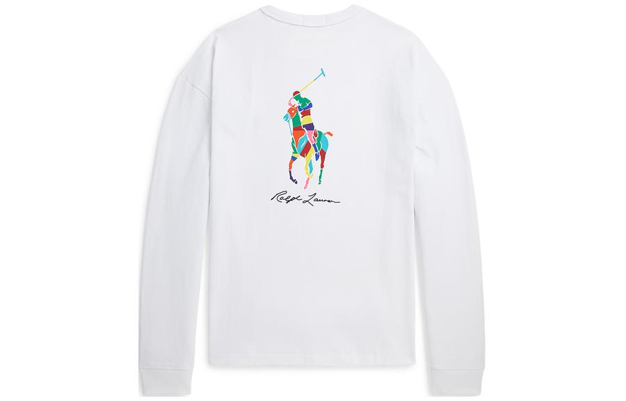 Поло свитшот из хлопка с принтом пони Polo Ralph Lauren, белый — фото 3