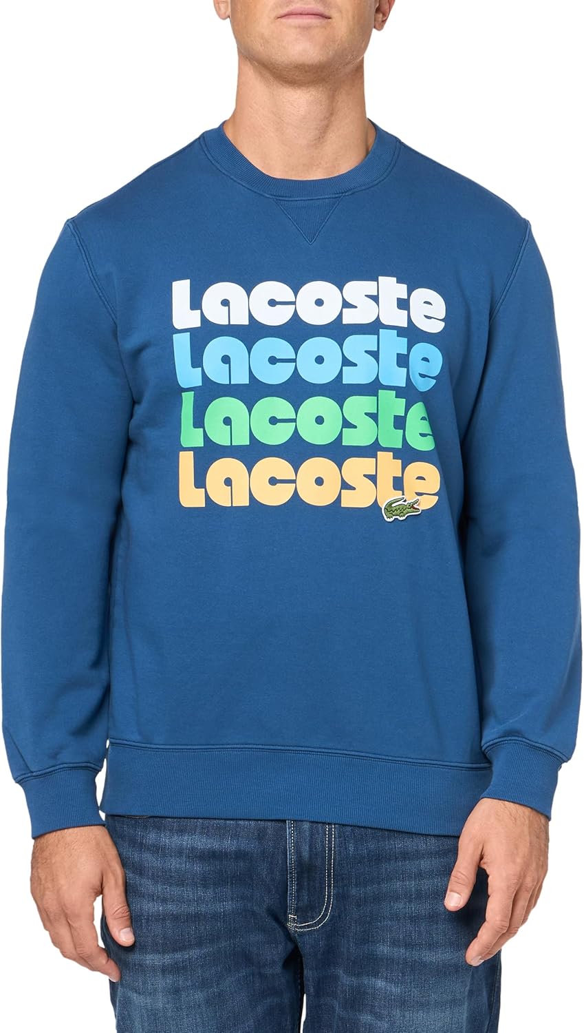 

Мужская толстовка Lacoste Classic Fit с круглым вырезом и надписью W, Globe