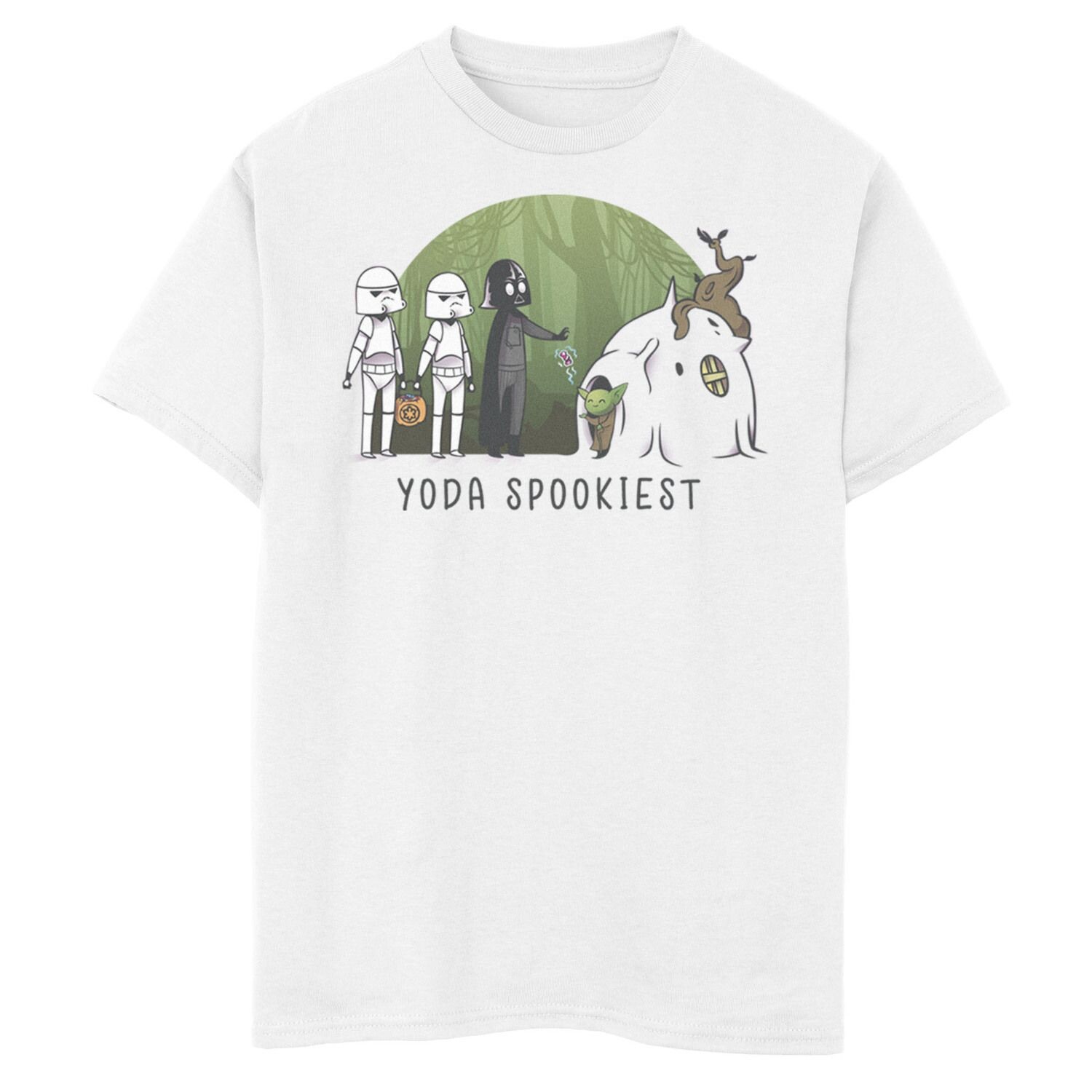 

Футболка с принтом «Самая жуткая картинка Йоды» для мальчиков 8–20 лет Star Wars, белый