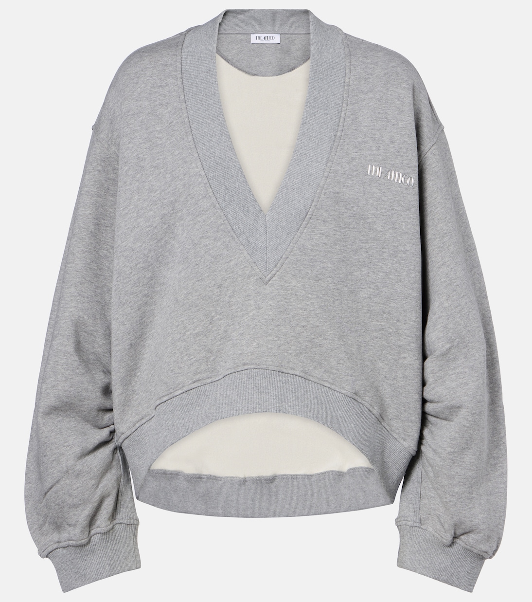 

Толстовка из хлопкового флиса The Attico, Light Grey Melange