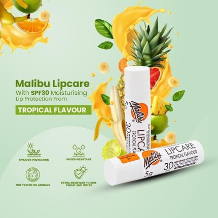 Бальзам для губ Malibu с SPF30 Тропический 4мл — фото 2