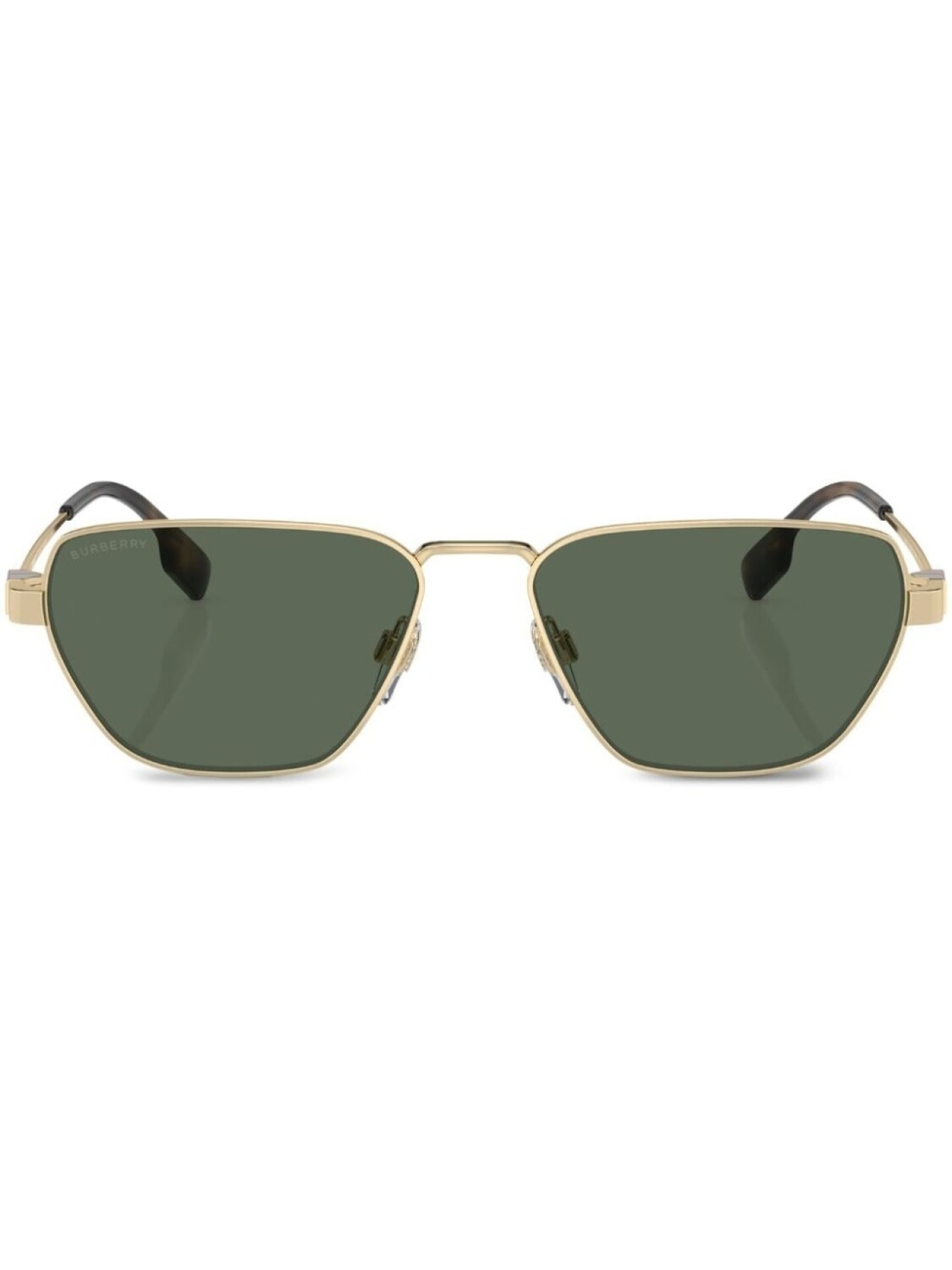 

Burberry Eyewear солнцезащитные очки в клетку Vintage Check, золотистый