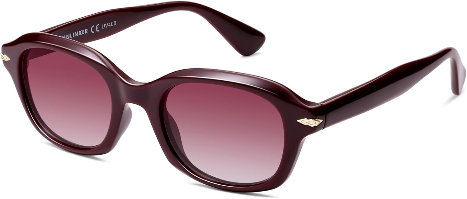 

Солнцезащитные очки VANLINKER Retro Round Polarized для женщин и мужчин, винтажный стиль, модные квадратные солнцезащитные очки унисекс VL9859, C5 Jelly Red-brown Frame/Gradient Wine Red Lens