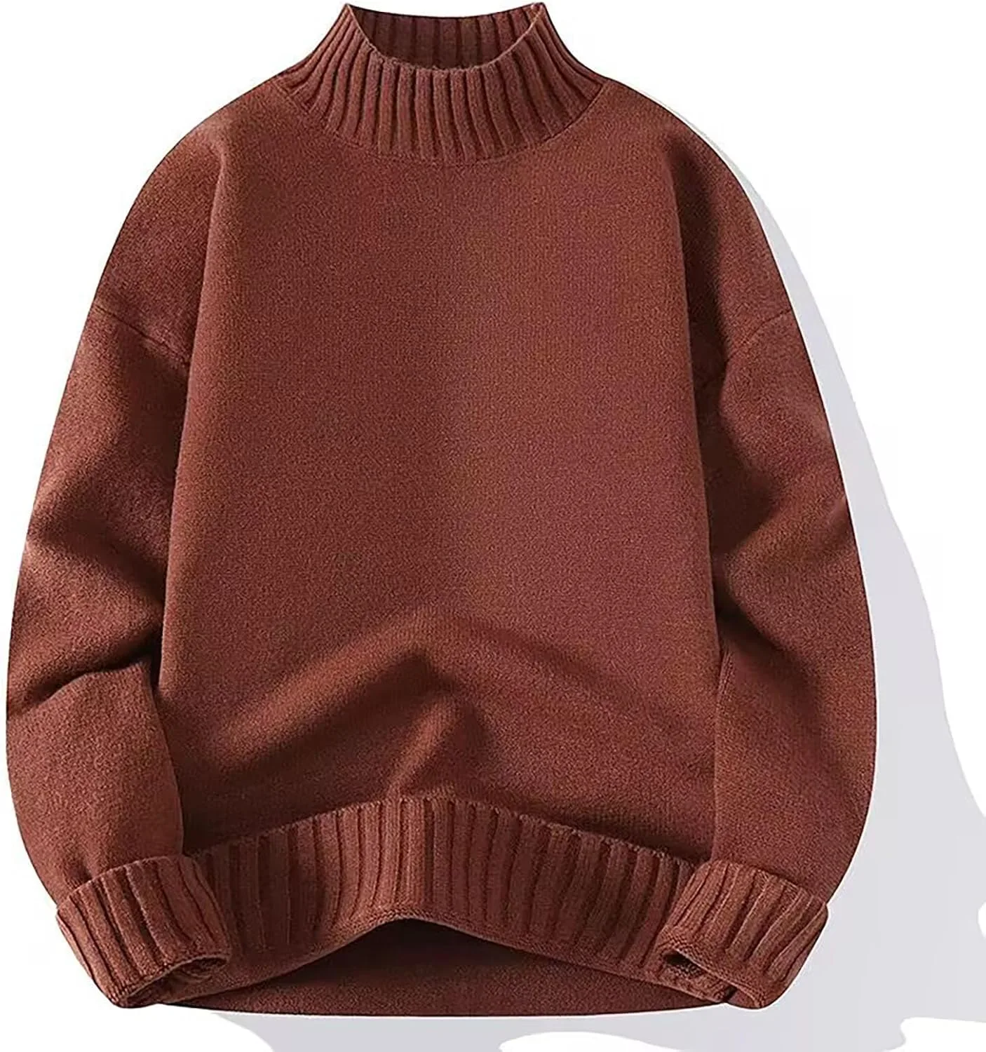 

Мужской зимний свитер с круглым вырезом, универсальный пуловер средней плотности для офиса и выходных