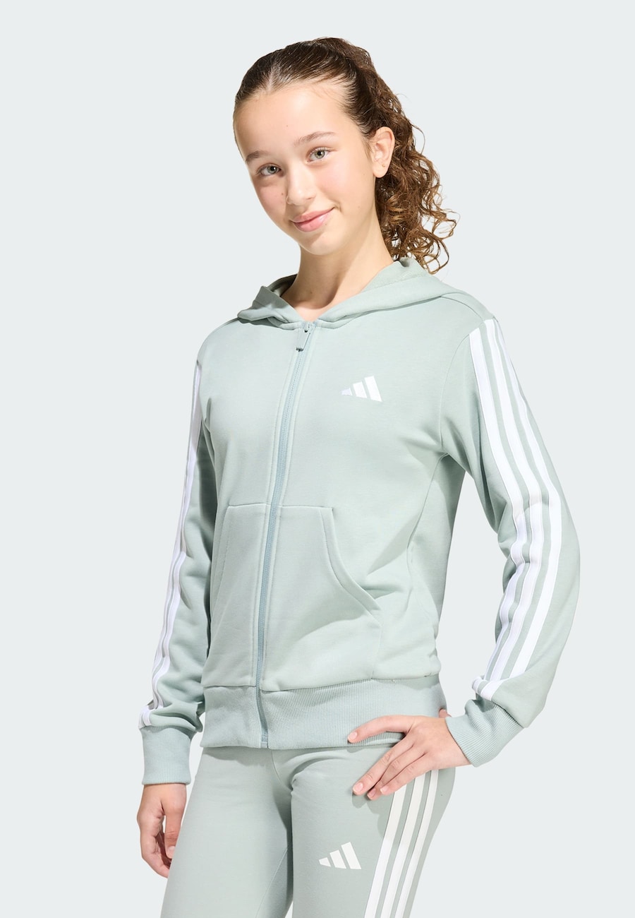 Спортивная толстовка с капюшоном на молнии ADIDAS SPORTSWEAR Essentials, мятный — фото 2