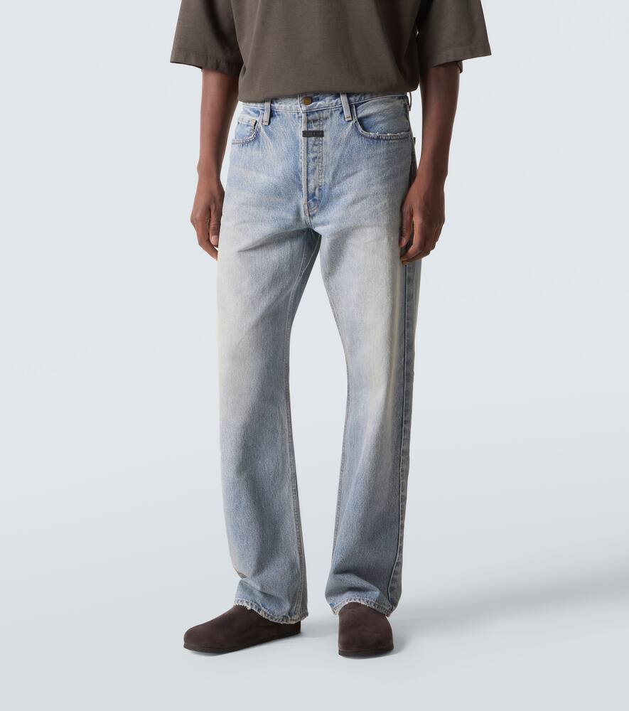 Выцветшие прямые джинсы средней посадки Fear of God, Light Indigo — фото 3