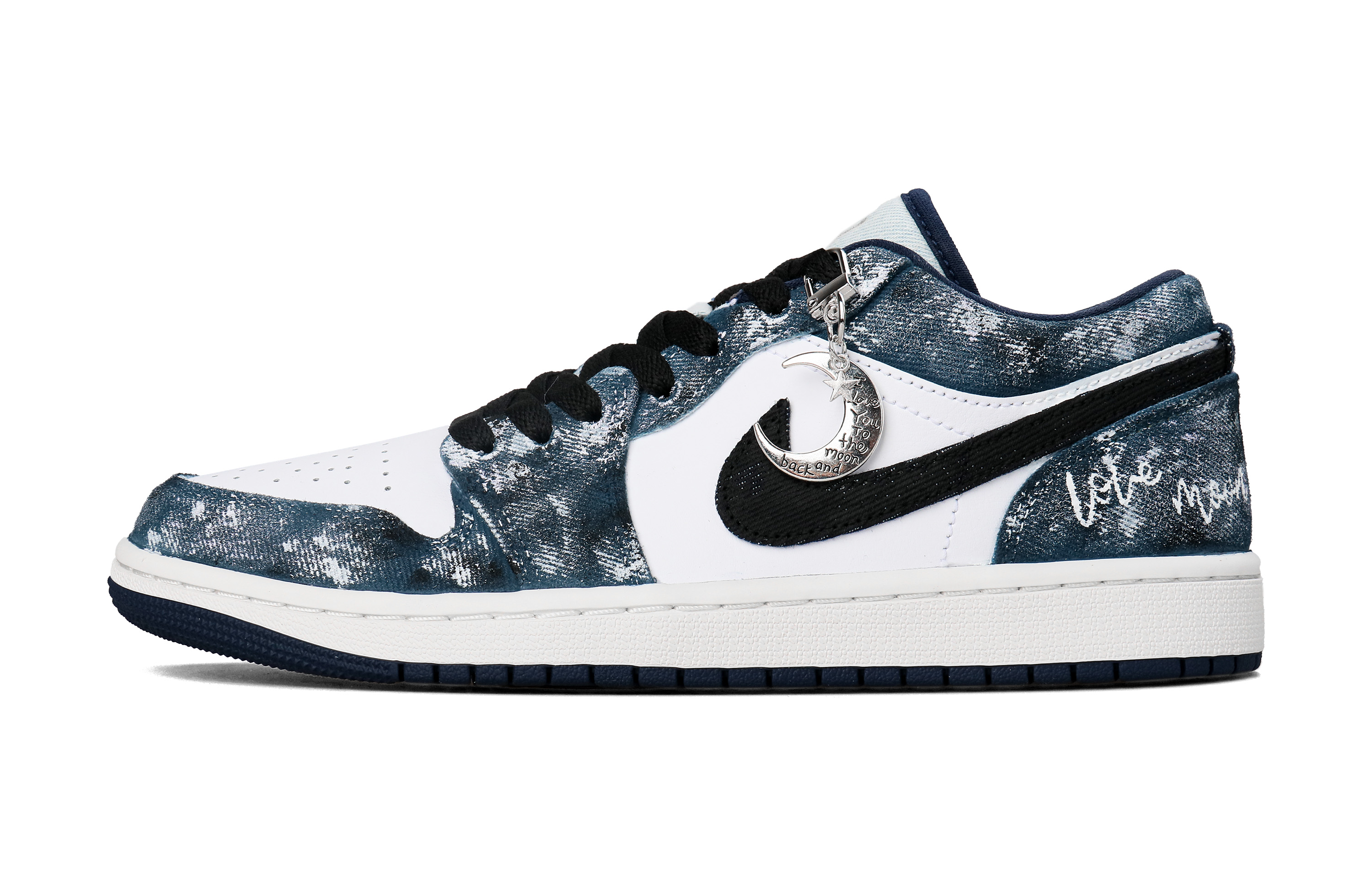 

Jordan Баскетбольные кроссовки Air 1 Vintage, низкие, мужские, цвет: черный/белый/синий
