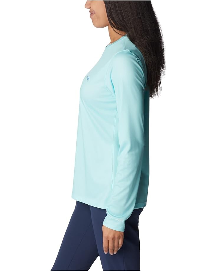 

Рубашка Columbia Tidal Tee PFG Fish Flag Long Sleeve Shirt, цвет Gulf Stream/Fish and Friends Flag Ombre