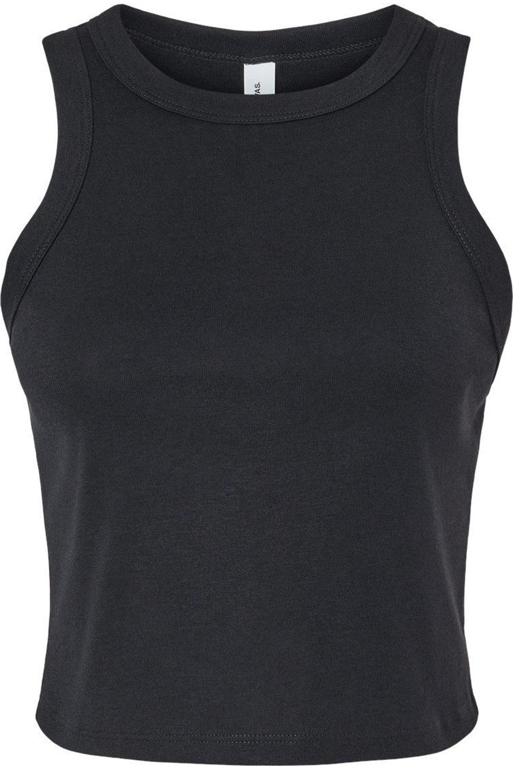 

Женская майка-гонщица BELLA + CANVAS Micro Rib, цвет solid black blend