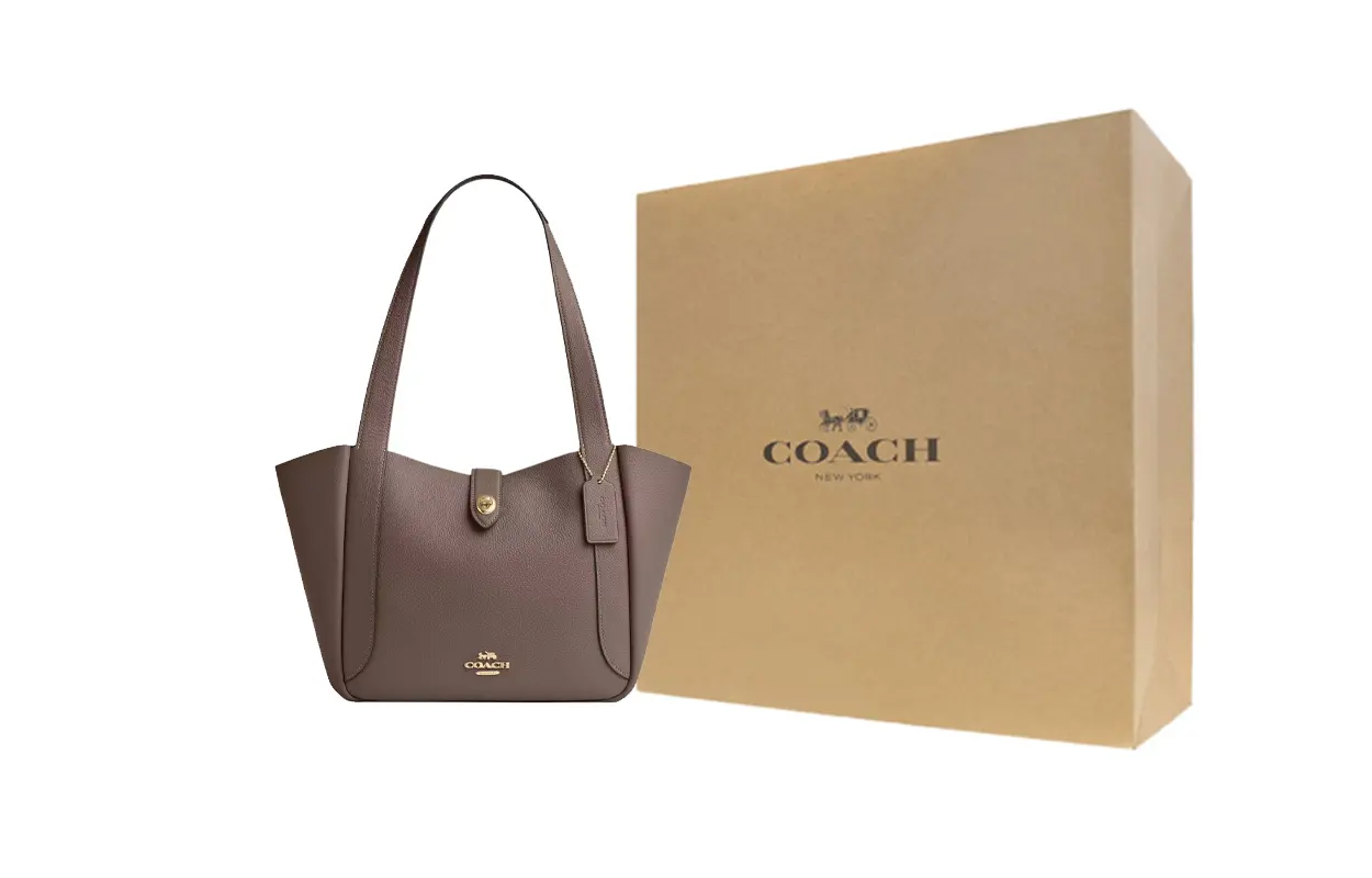 

Coach Сумка-тоут Hadley из кожи, сумка для покупок, сумка через плечо, большая, женская, темно-коричневая