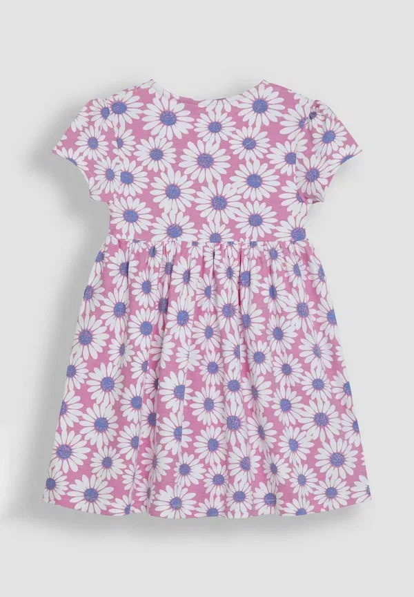 Платье Regular fit на пуговицах из джерси Jojo Maman Bébé, розовый с ромашками — фото 2