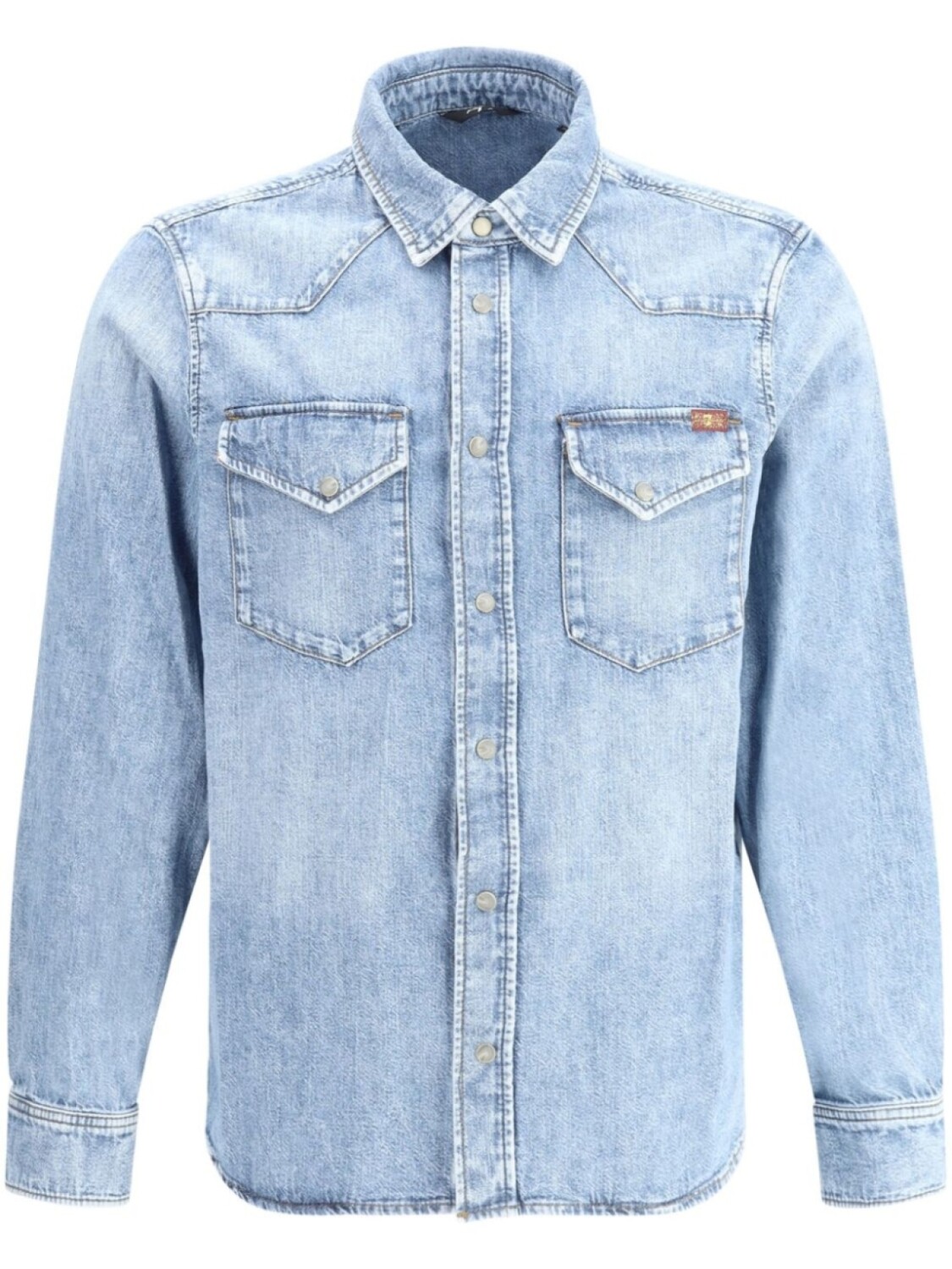 

7 For All Mankind джинсовая рубашка с карманами, синий