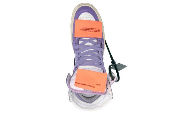 Кроссовки off-court 3.0 leather high-top 'purple white' Off-White, фиолетовый — фото 4