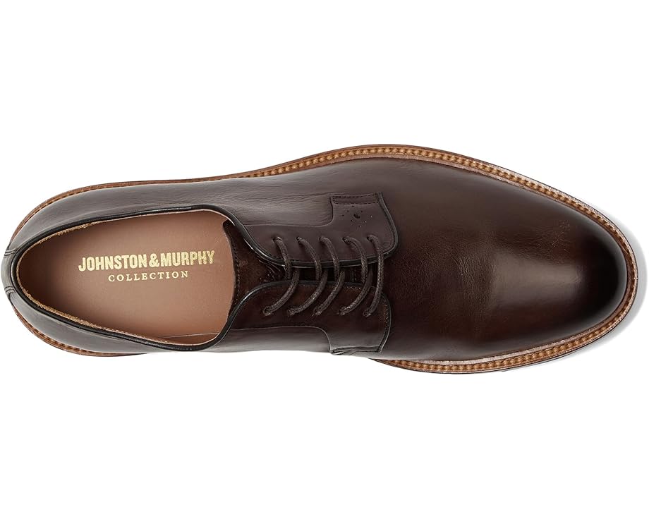 Мужские оксфорды Johnston & Murphy Collection Hartford Plain Toe, Dark Brown Italian Calfskin — фото 2