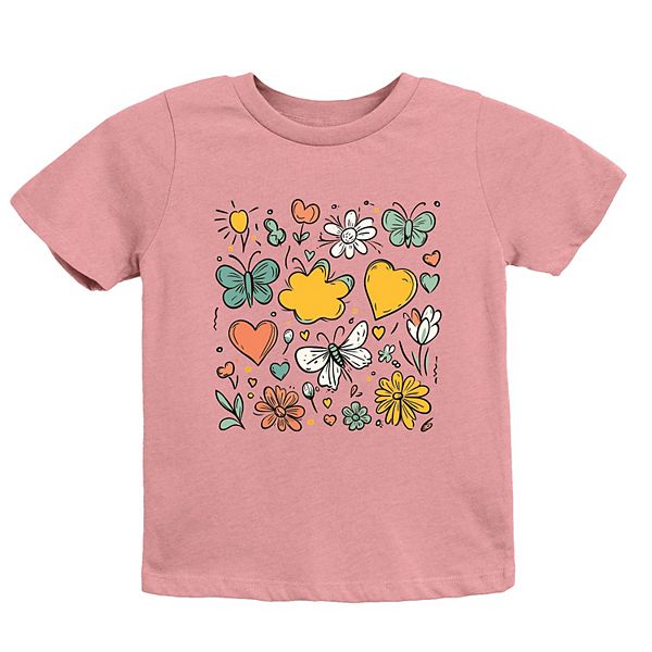 

Футболка с цветами и бабочками The Juniper Shop, Mauve