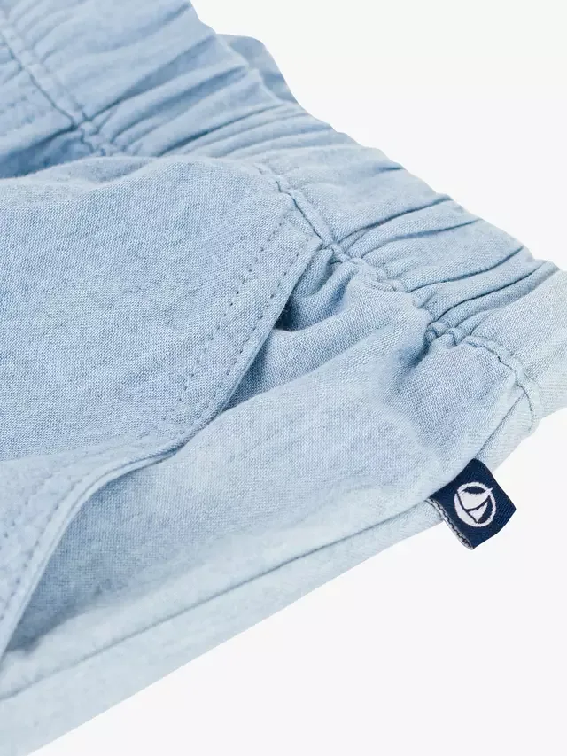 Детские шорты-бермуды, синие Petit Bateau — фото 3