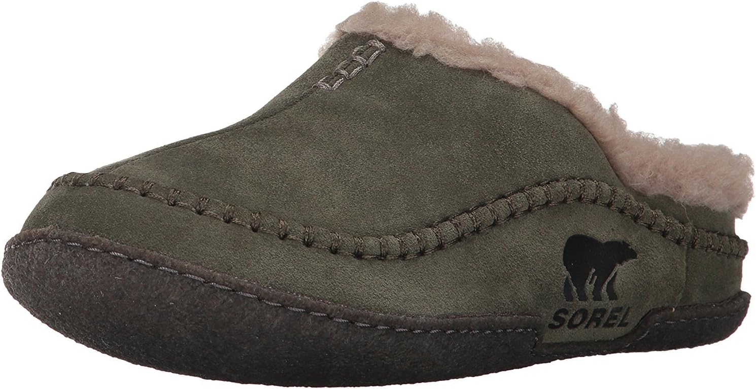 

Мужские слипоны Sorel Falcon Ridge с меховой подкладкой, теплые зимние тапочки, Nori/Mud